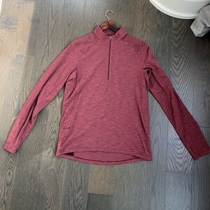 Men's Lululemon Surge Warm 1/2 Zip - Heathered Prep Red - Medium
